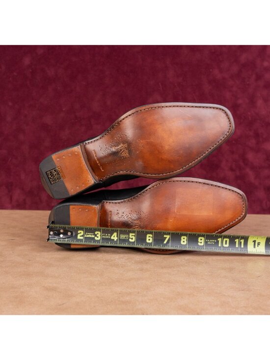 John Varvatos Mens Walker Buckle Chelsea Italian leather Slip Ankle Boots sz 10 main image 8